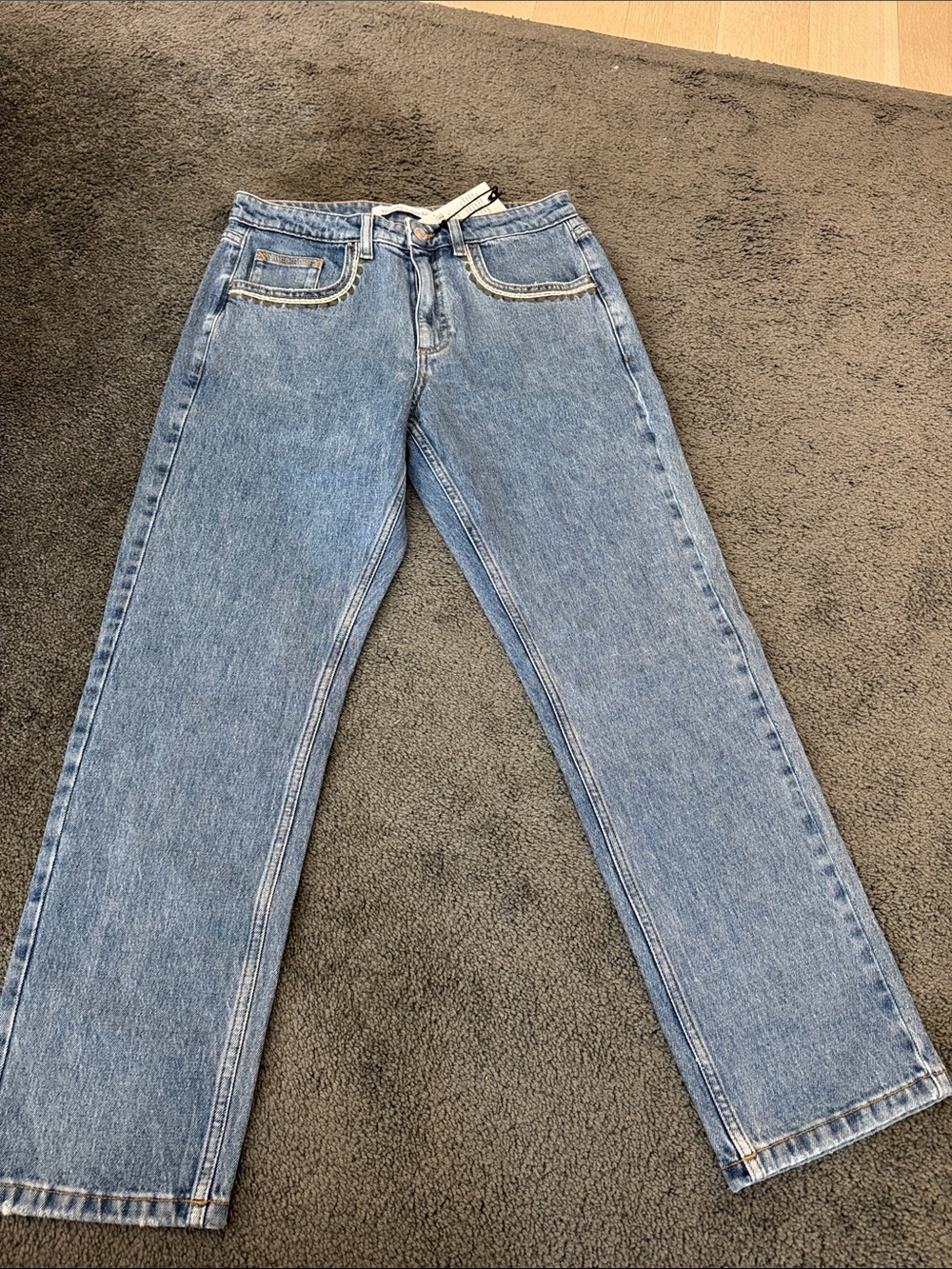 Classic Straight-Leg Blue Jeans